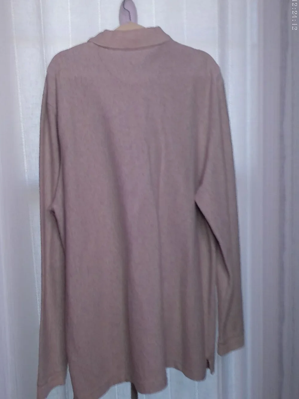 HAGGAR CLOTHING Men's Sweater Collared Stone Argyle Earthtone Design XXL